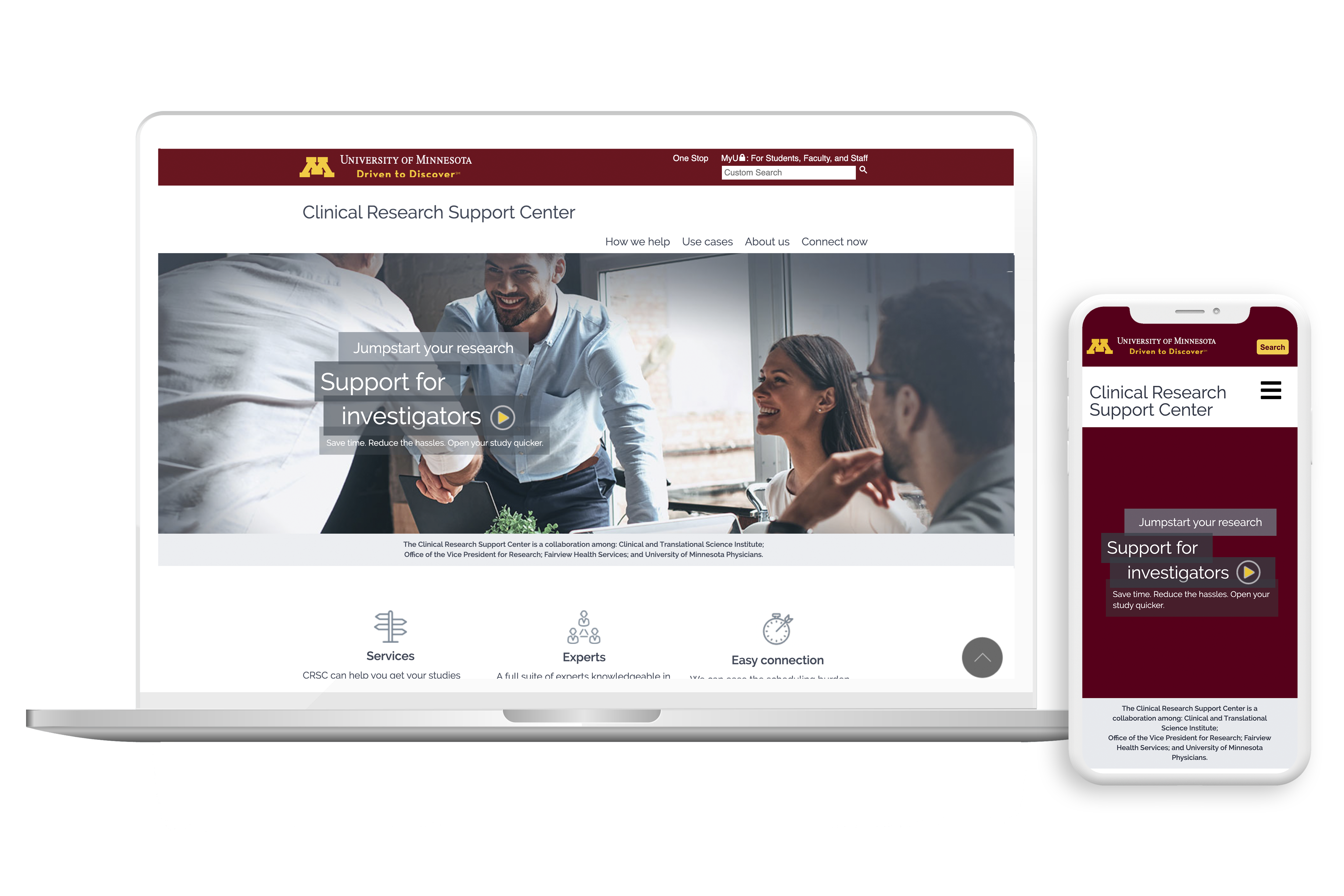 The Clinical Research Support Center, University of Minnesota Medical School Website Drupal