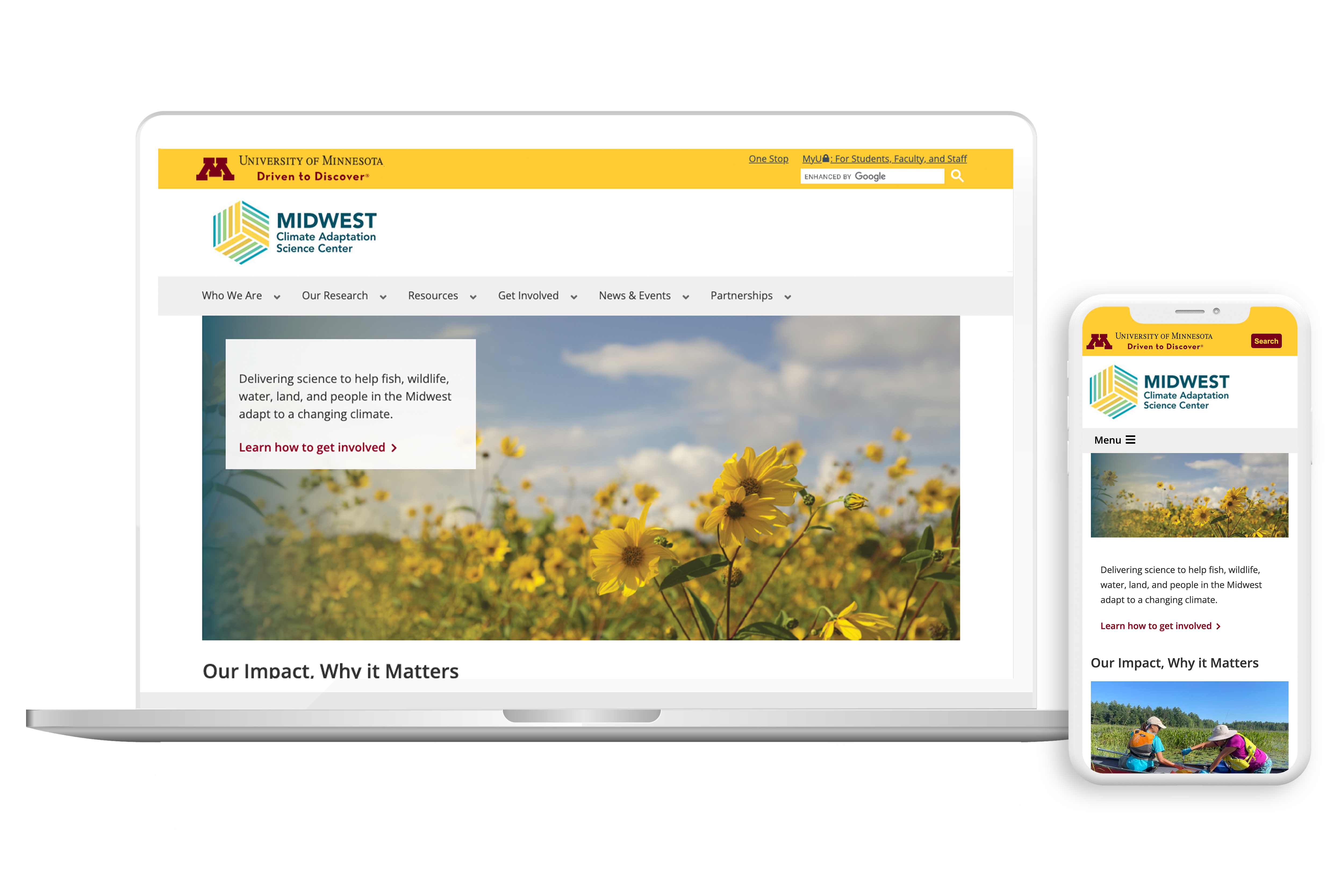 University of Minnesota Midwest Climate Adaptation Science Center Website Drupal CMS