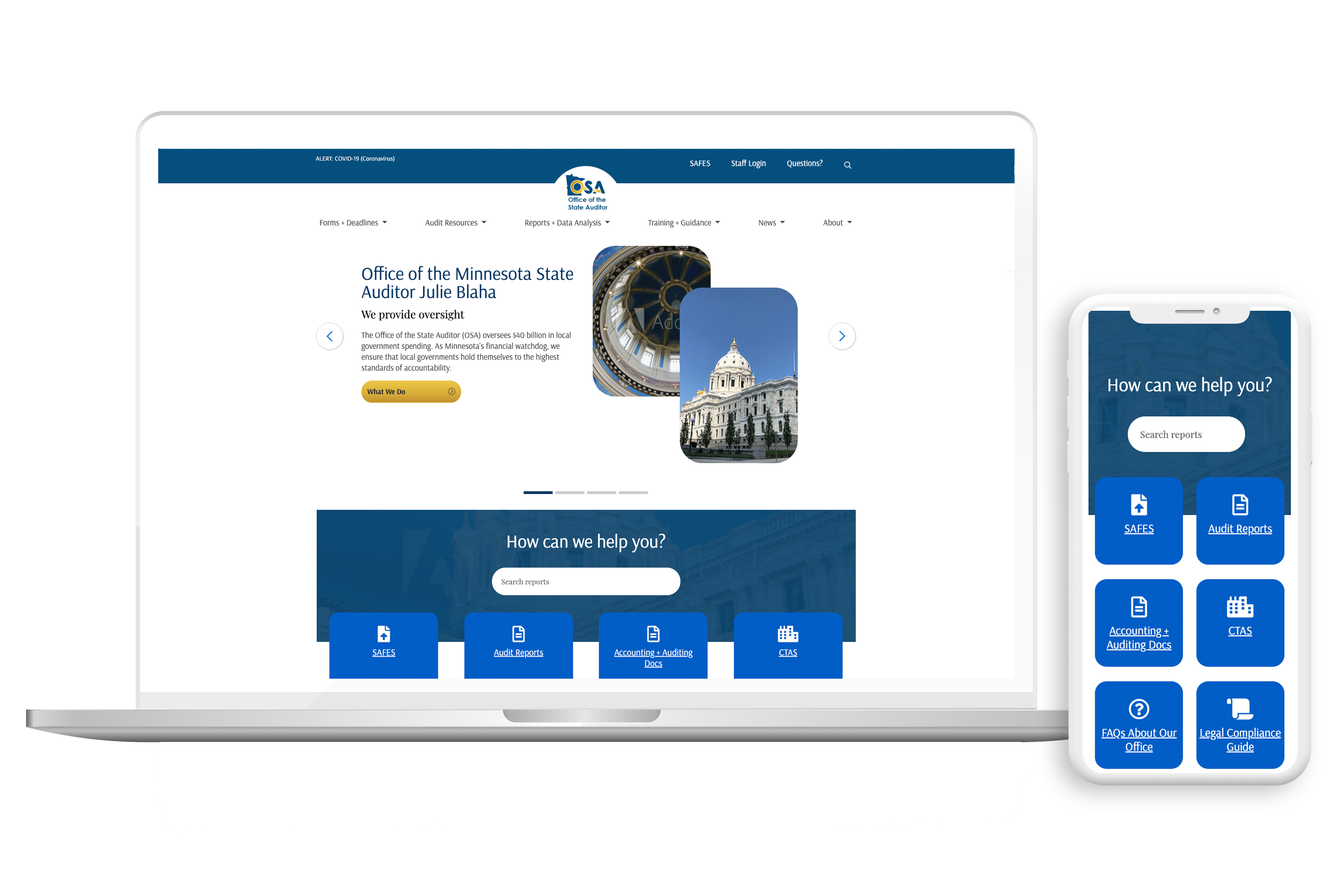 Minnesota Office of the State Auditor Website Umbraco CMS Government